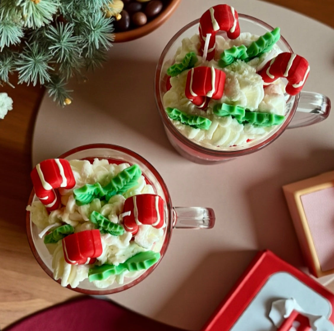 Peppermint & whipped cream