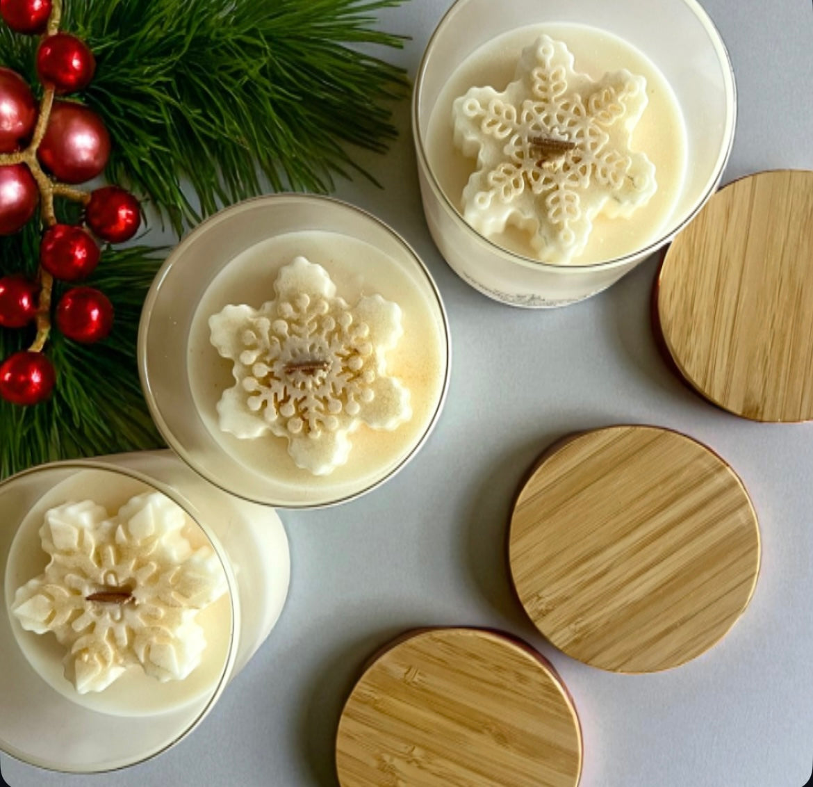 White and gold snowflake