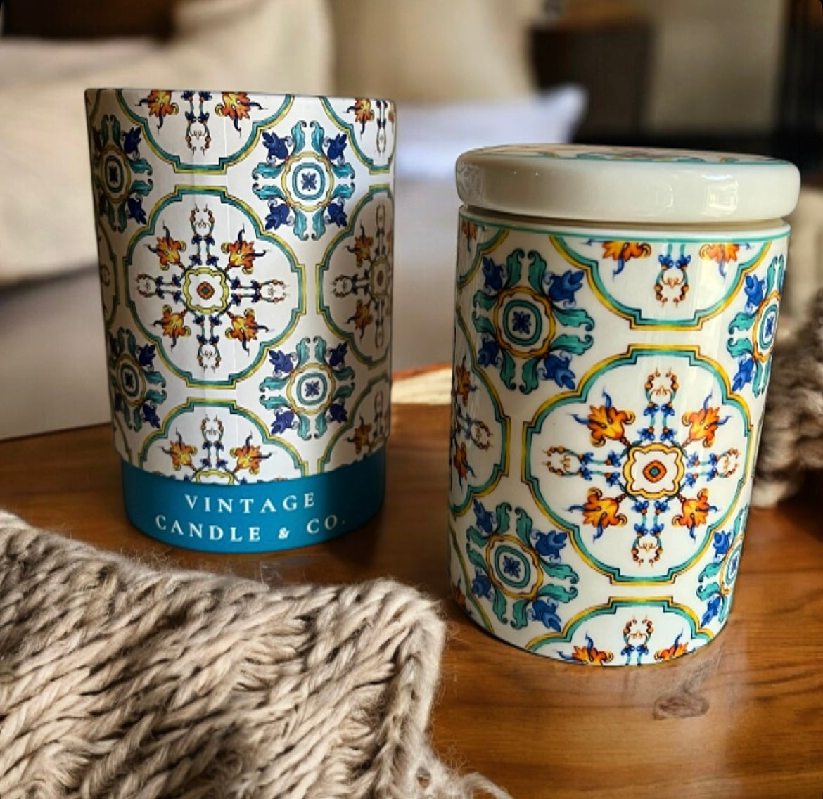 Matching candle + box set