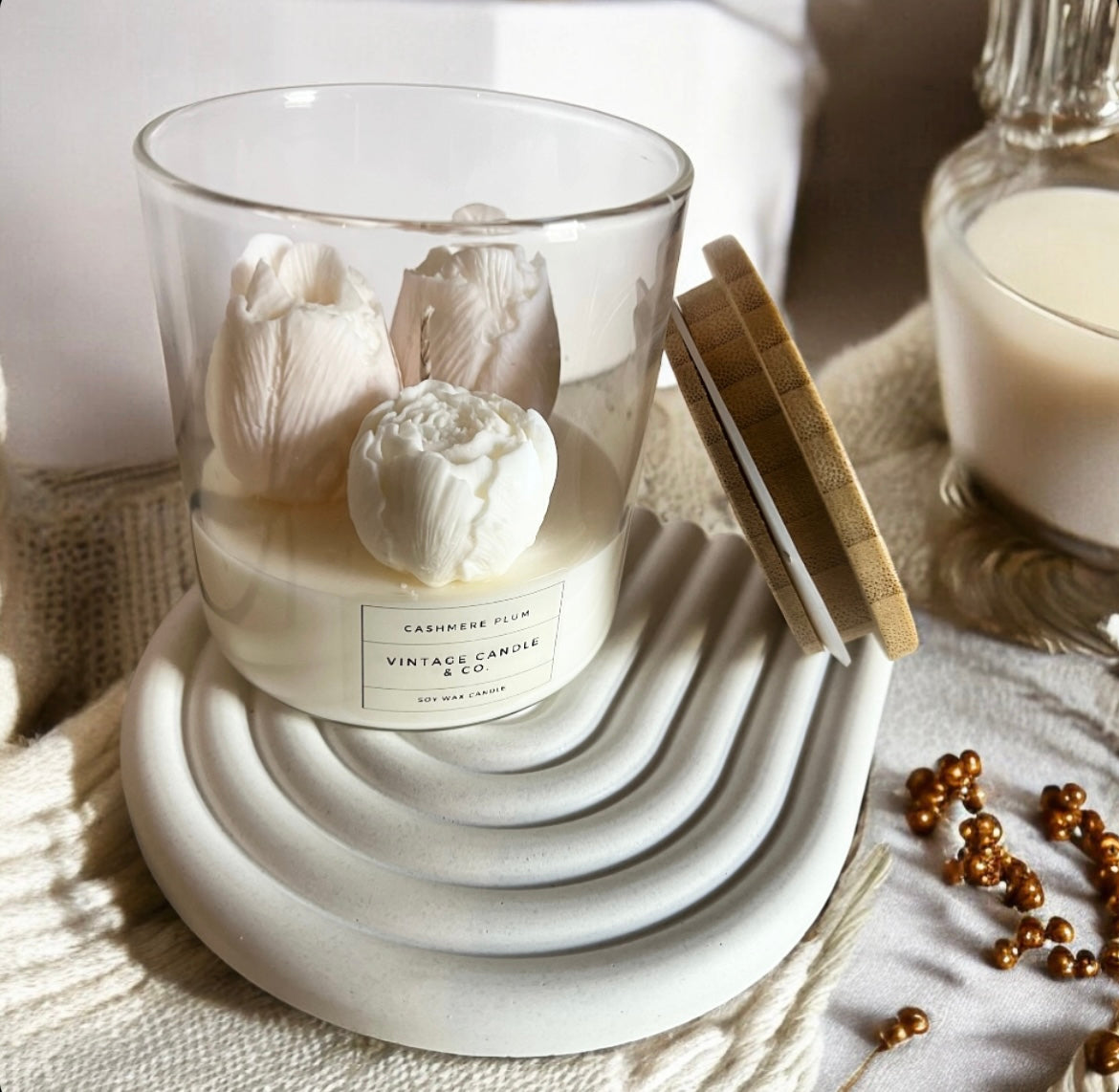 Candle + rainbow tray set.
