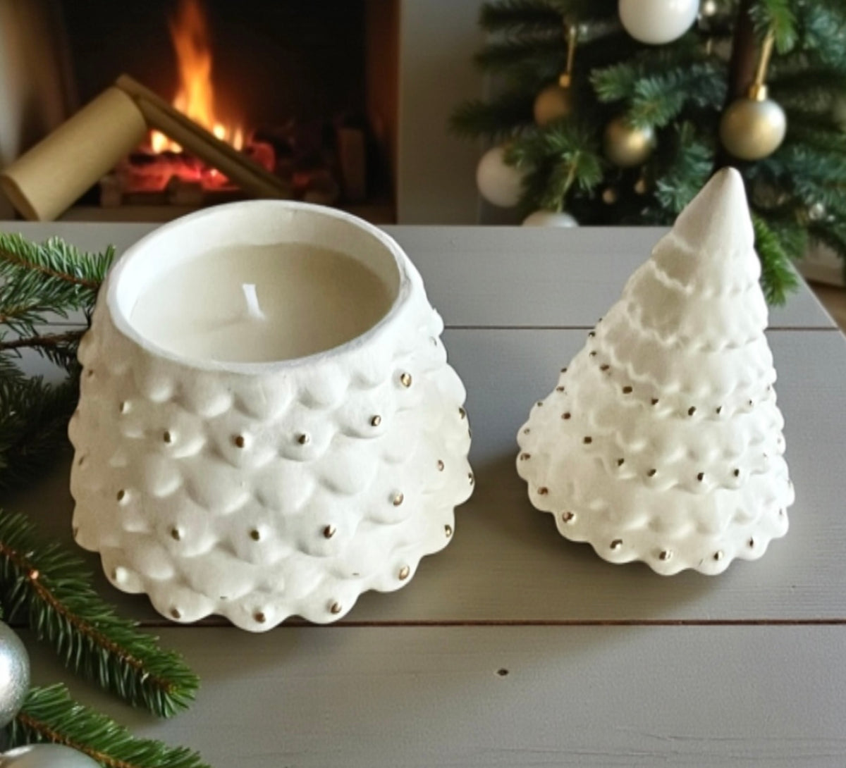 Handmade Christmas tree with lid