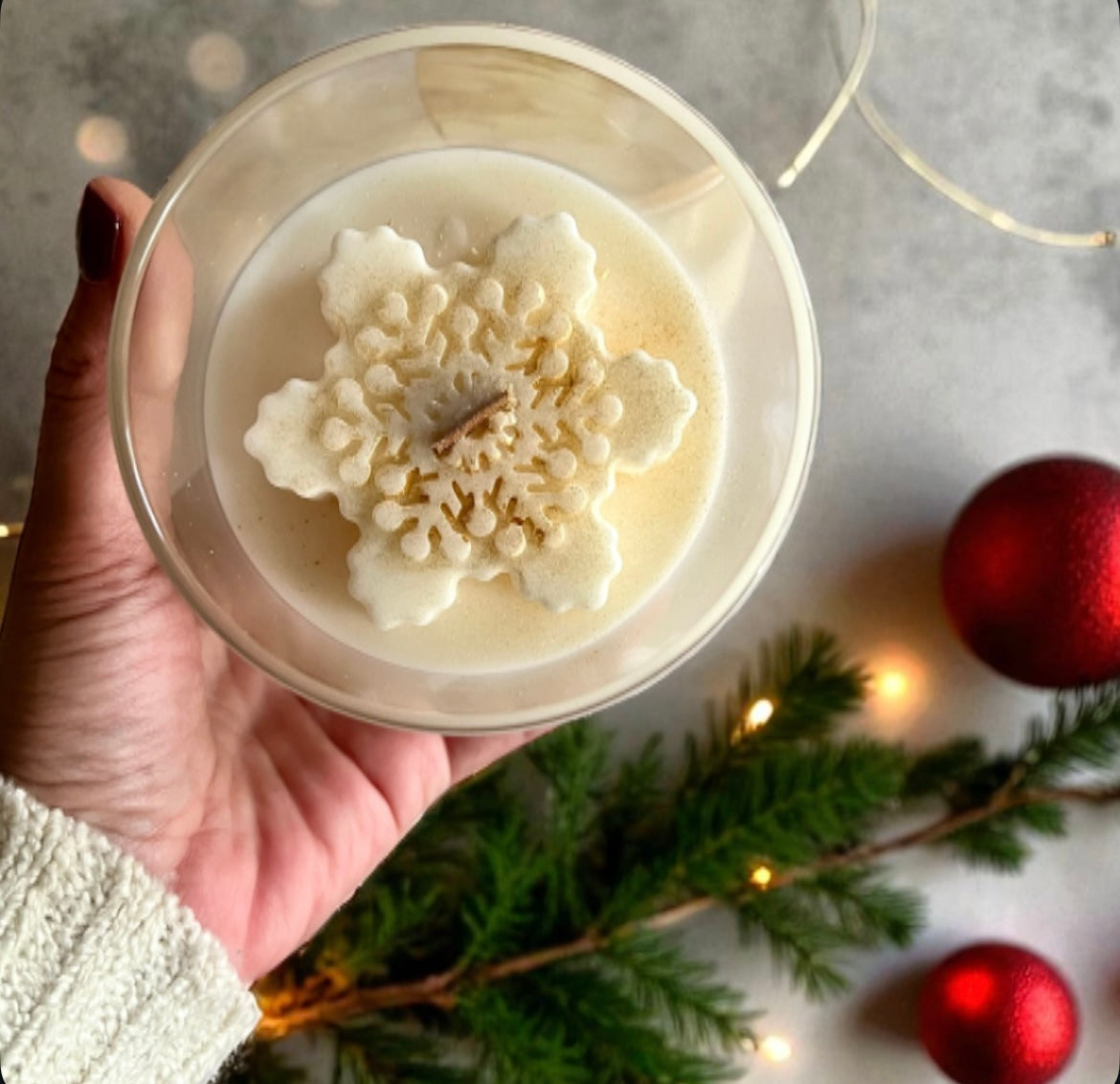 White and gold snowflake