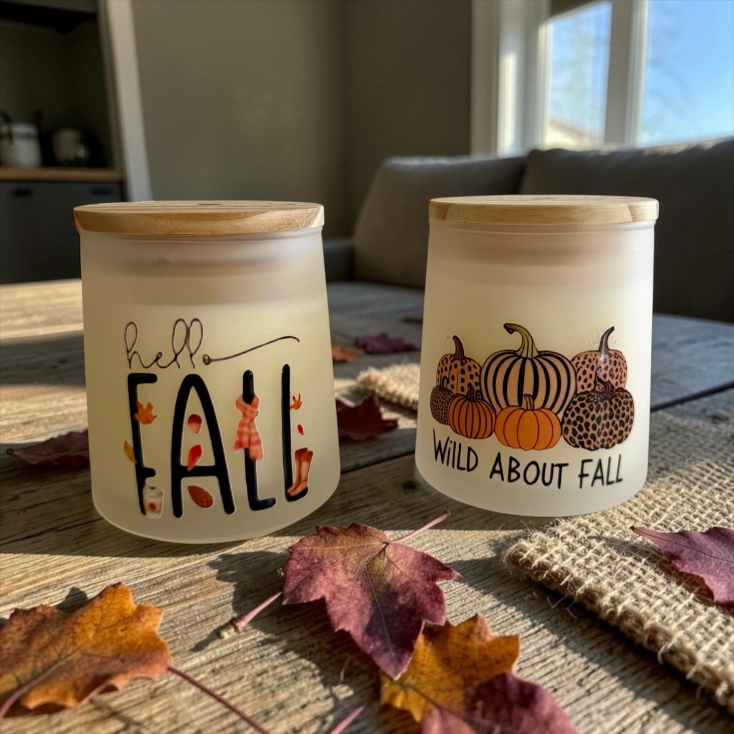Set of 2 fall candles