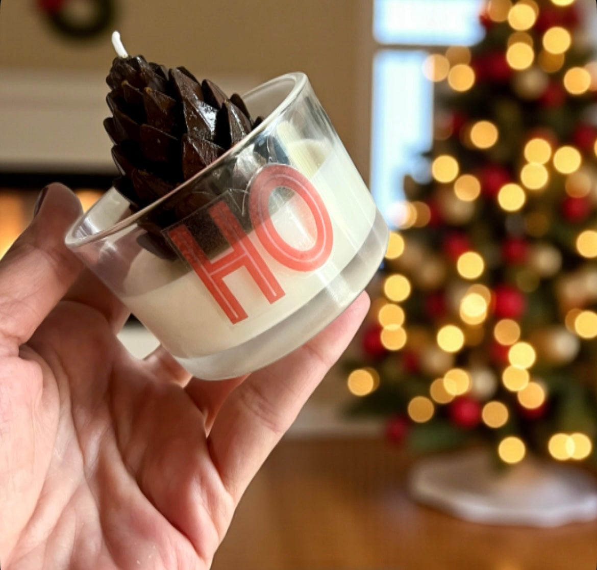 HO HO HO (set of 3 candles)