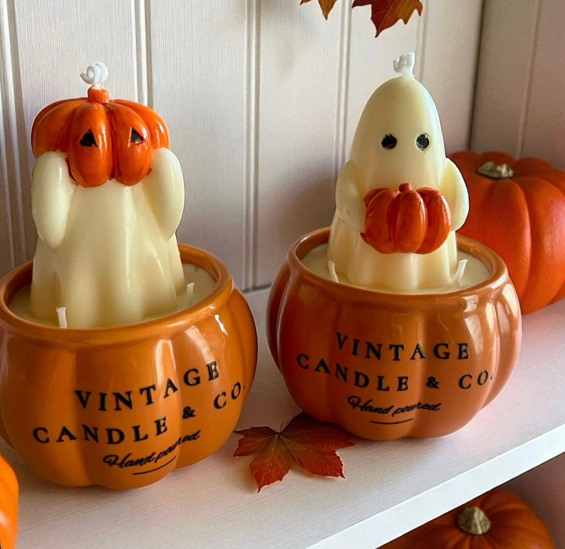 Ghost in a pumpkin duo