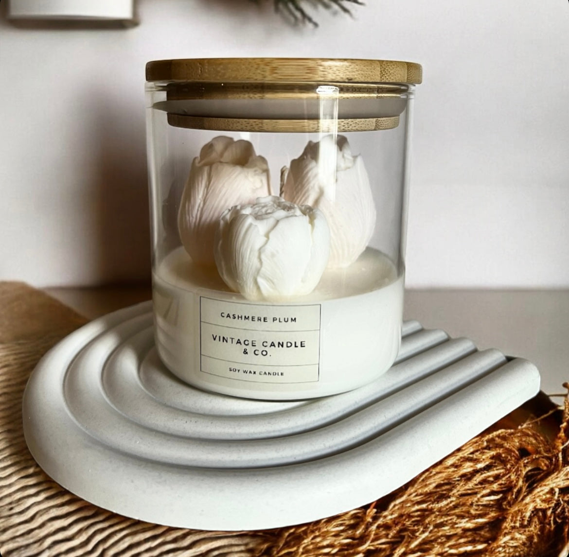 Candle + rainbow tray set.