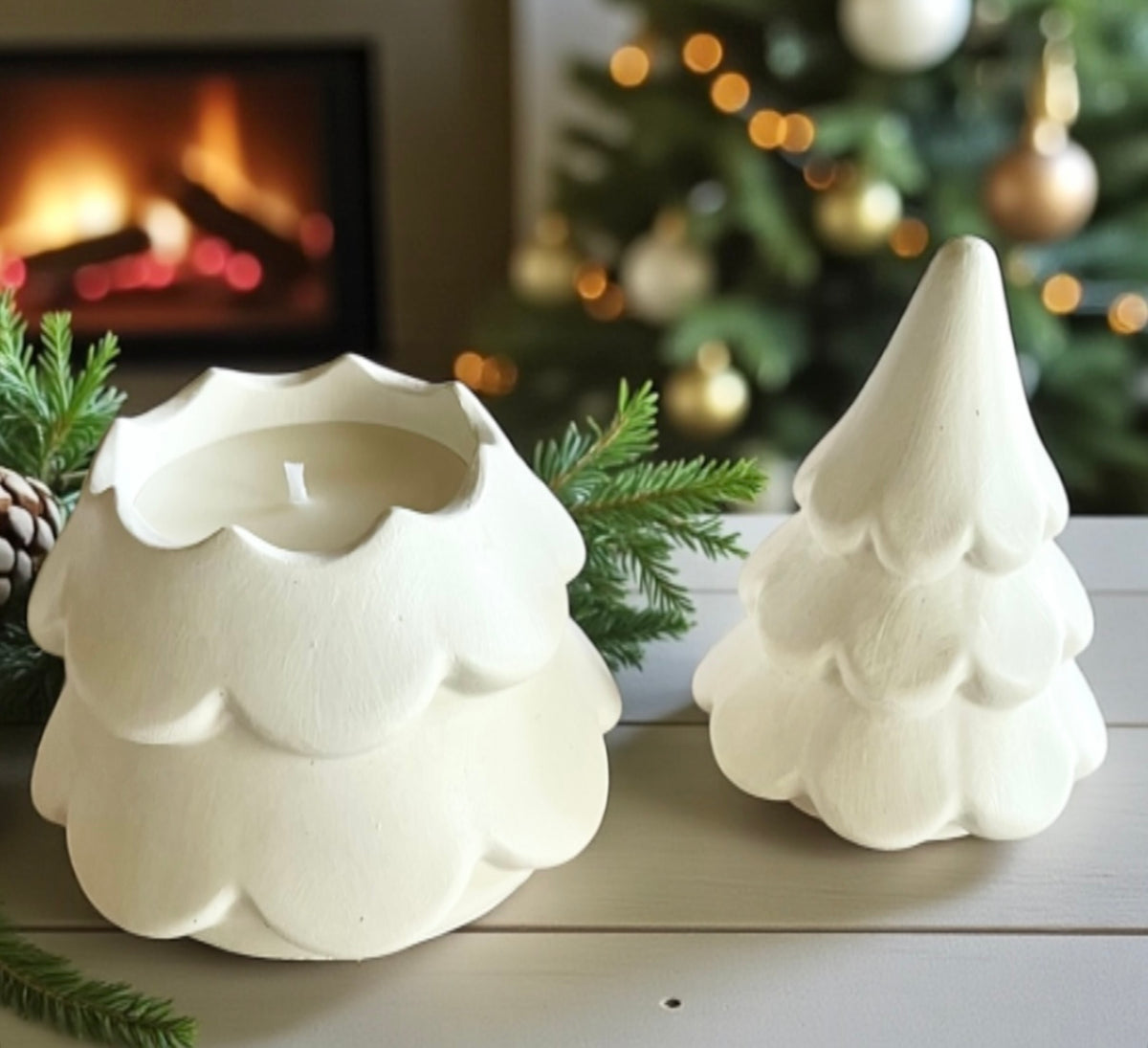 Handmade Christmas tree with lid