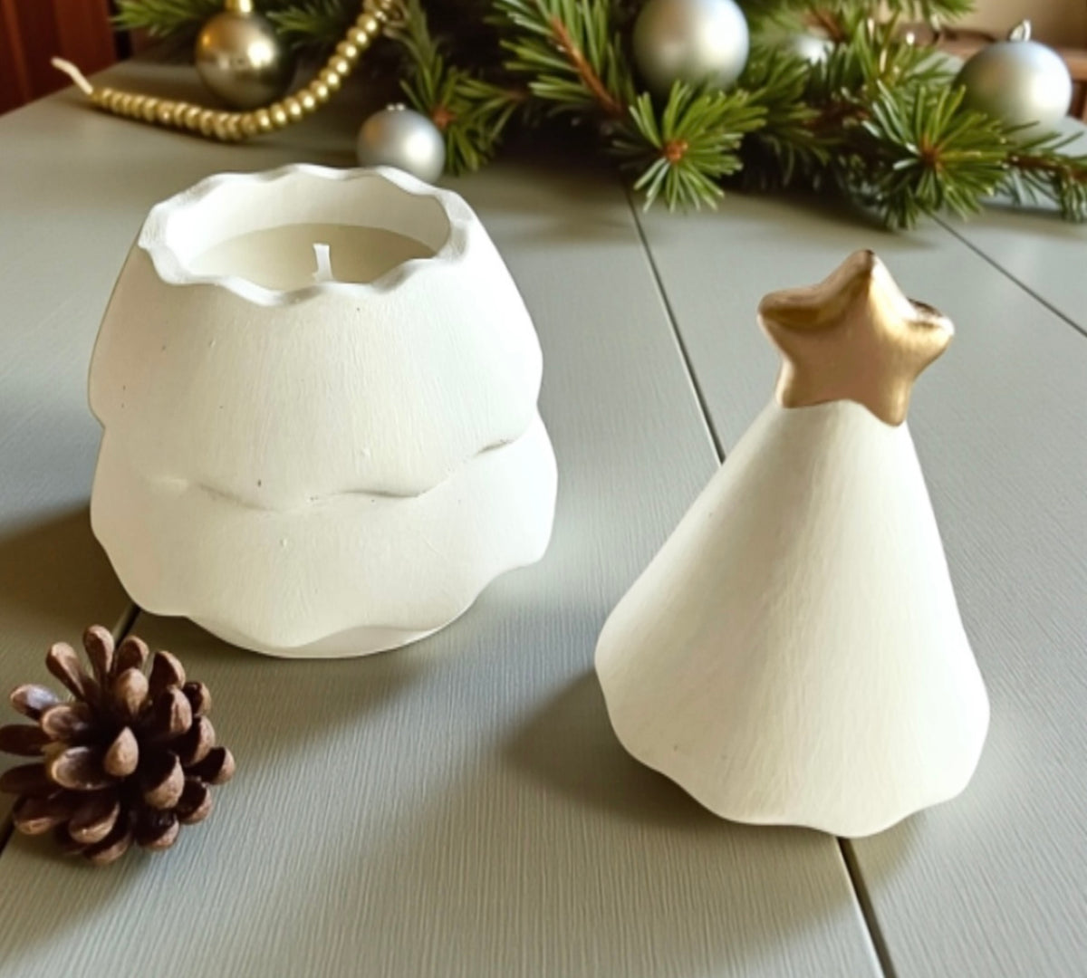 Handmade Christmas tree with lid