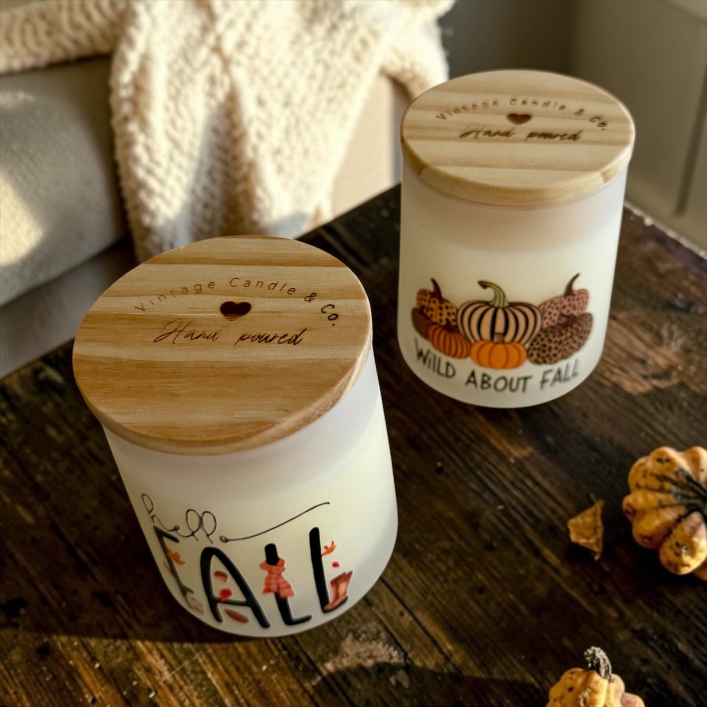 Set of 2 fall candles