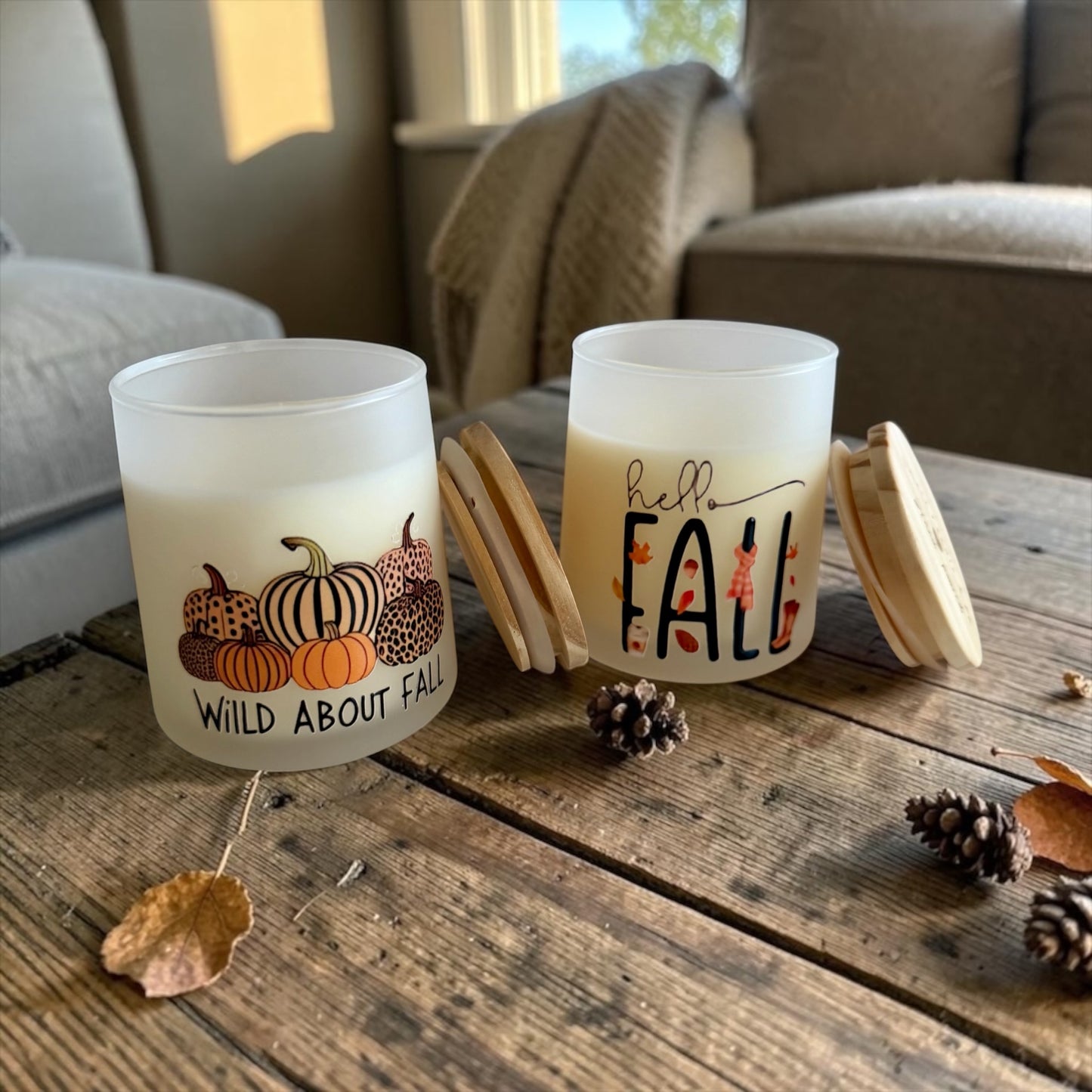 Set of 2 fall candles