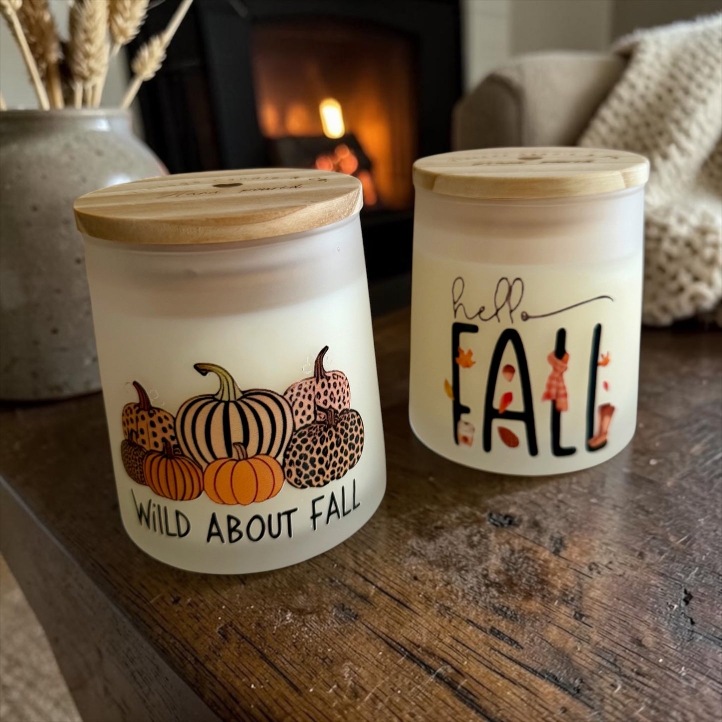 Set of 2 fall candles