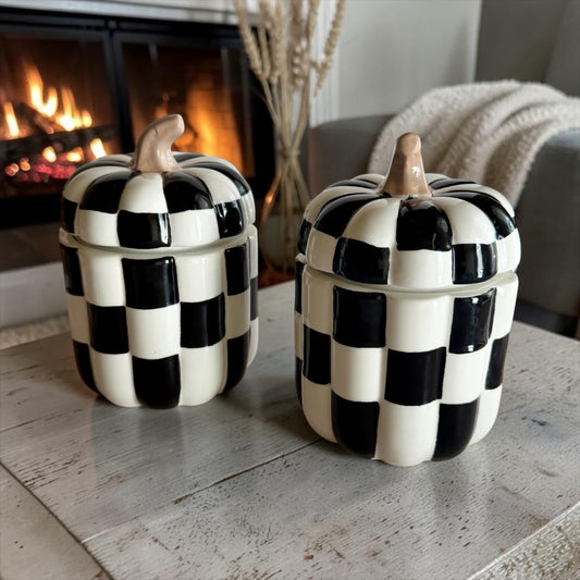 Pumpkin with lid “Black and white”