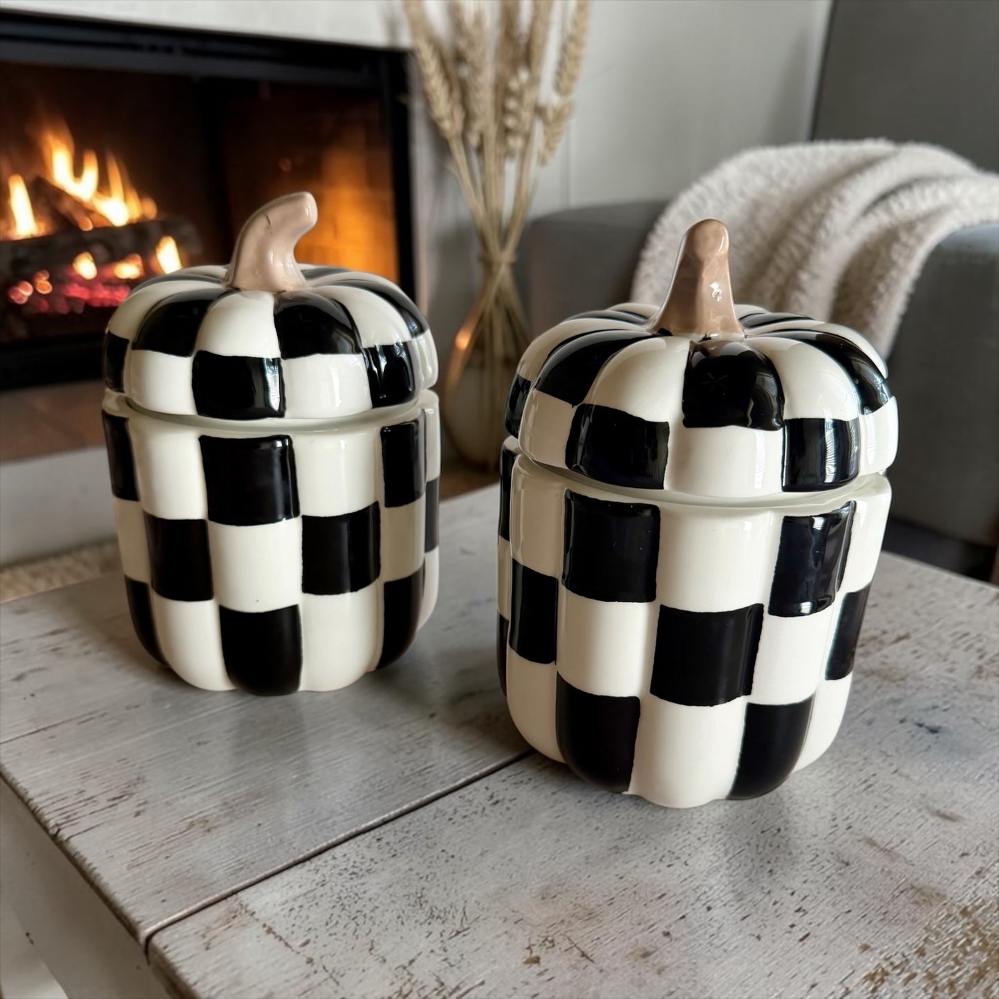 Pumpkin with lid “Black and white”