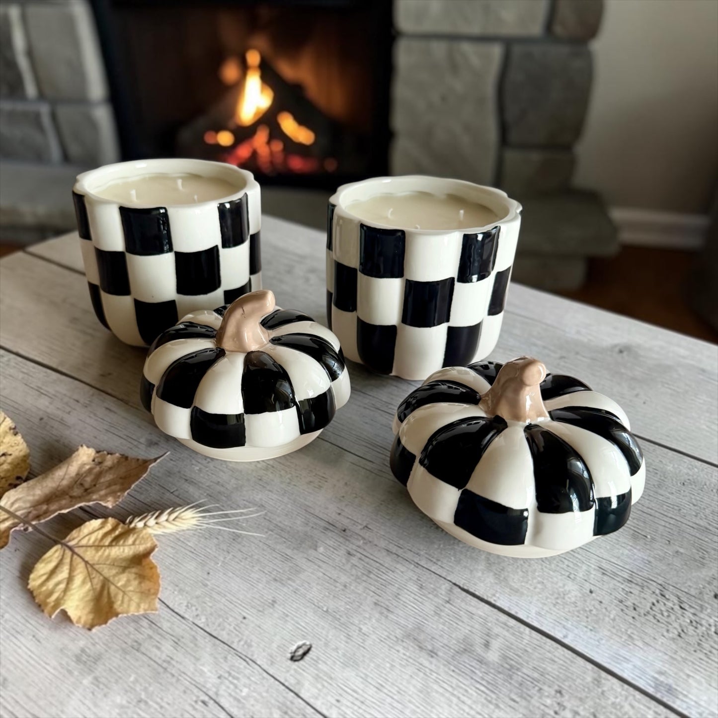 Pumpkin with lid “Black and white”