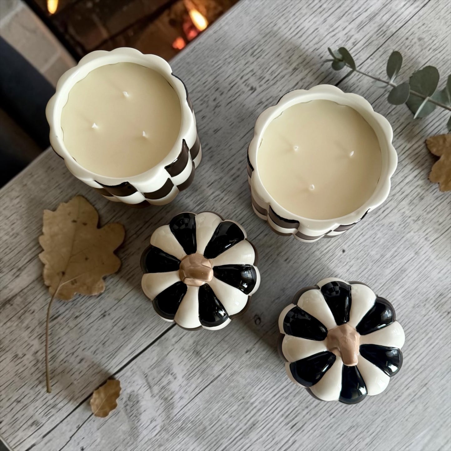 Pumpkin with lid “Black and white”