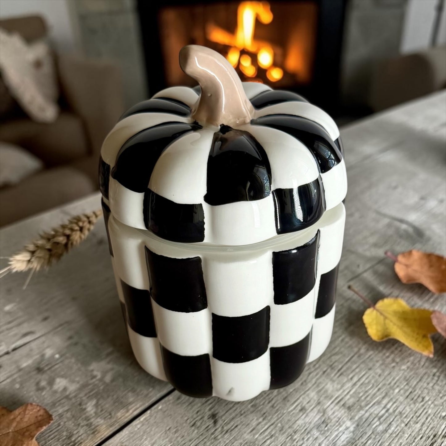 Pumpkin with lid “Black and white”