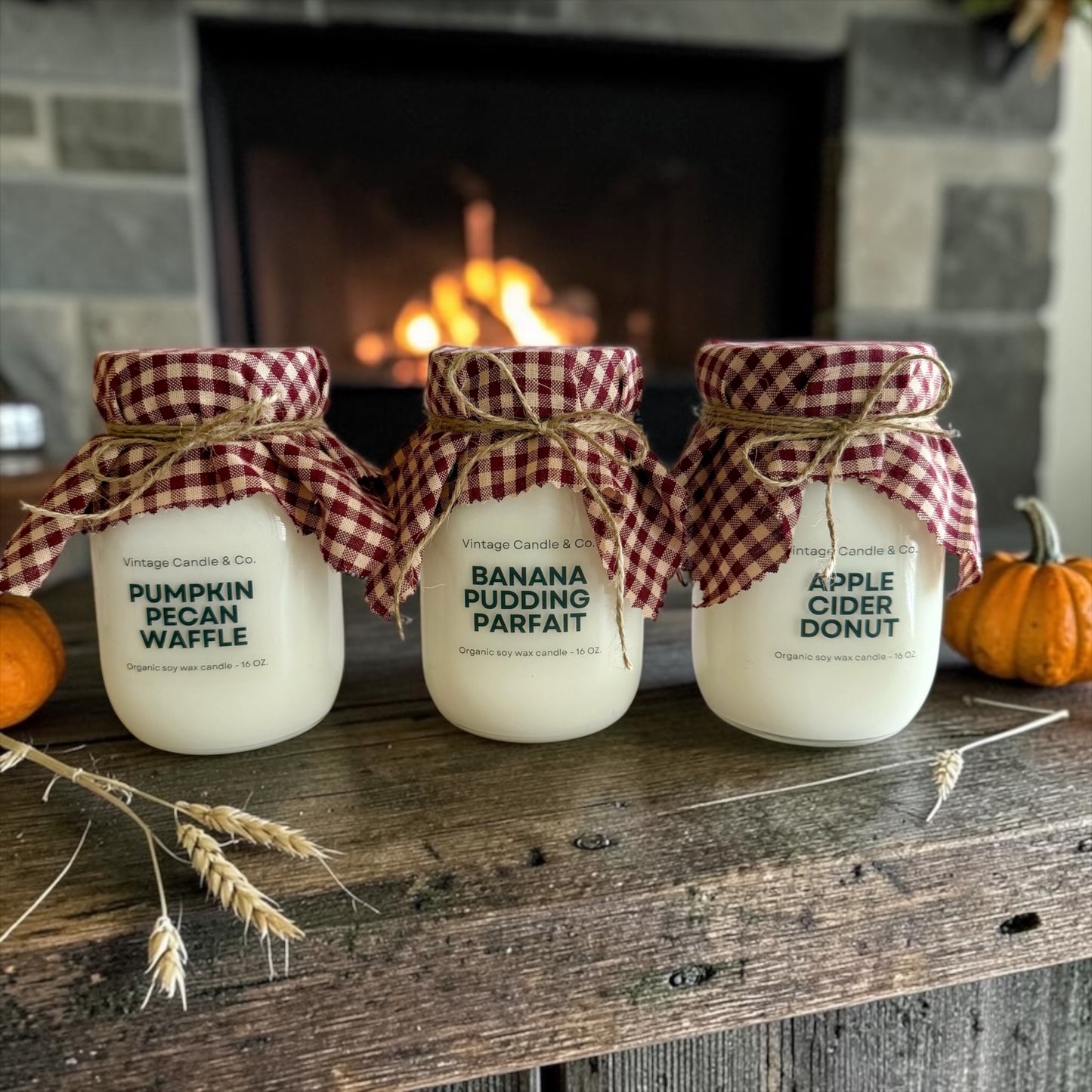 Fall farmhouse candle