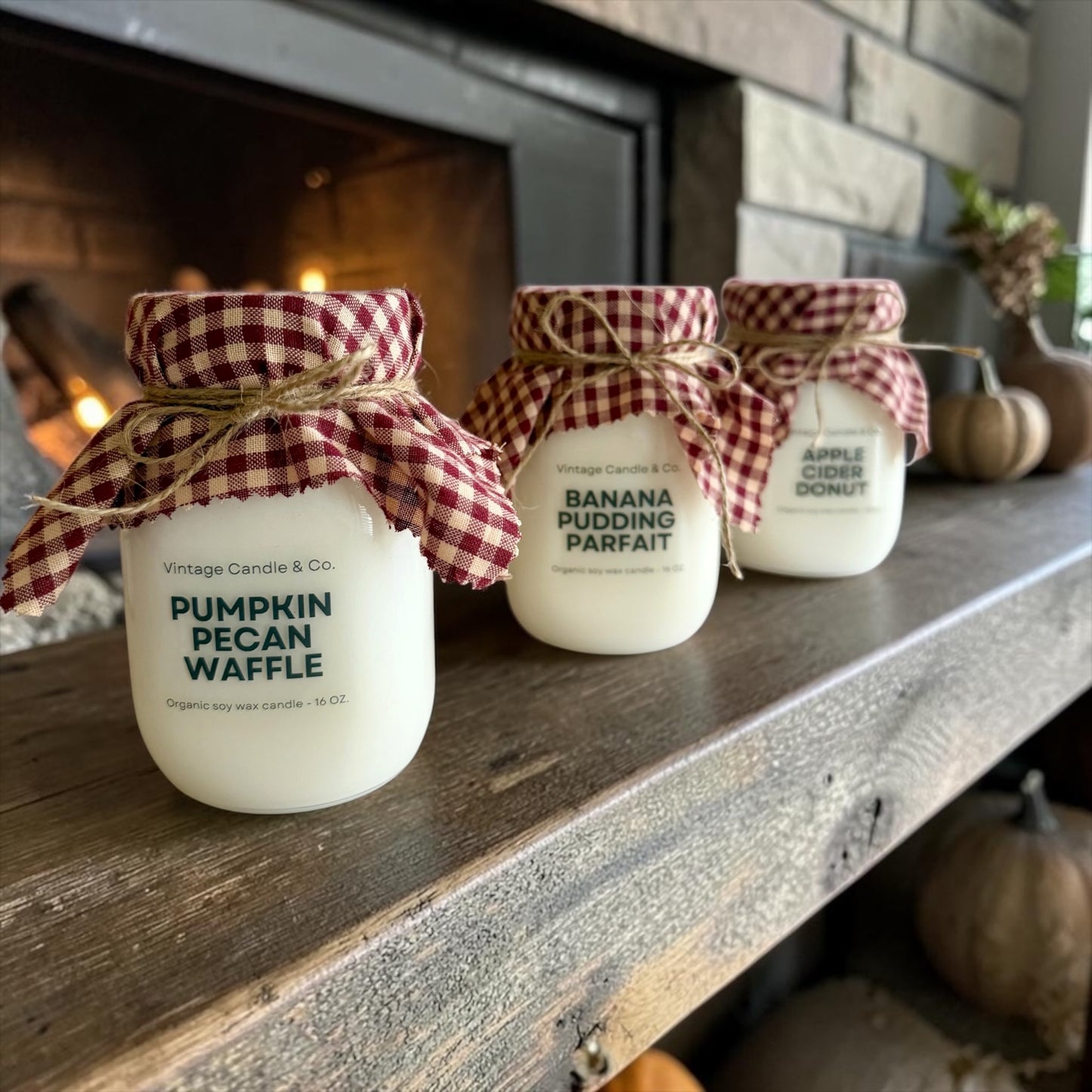 Fall farmhouse candle