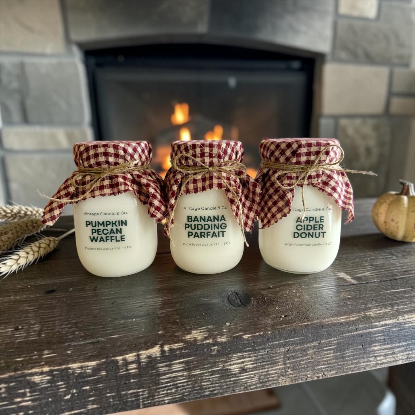 Fall farmhouse candle
