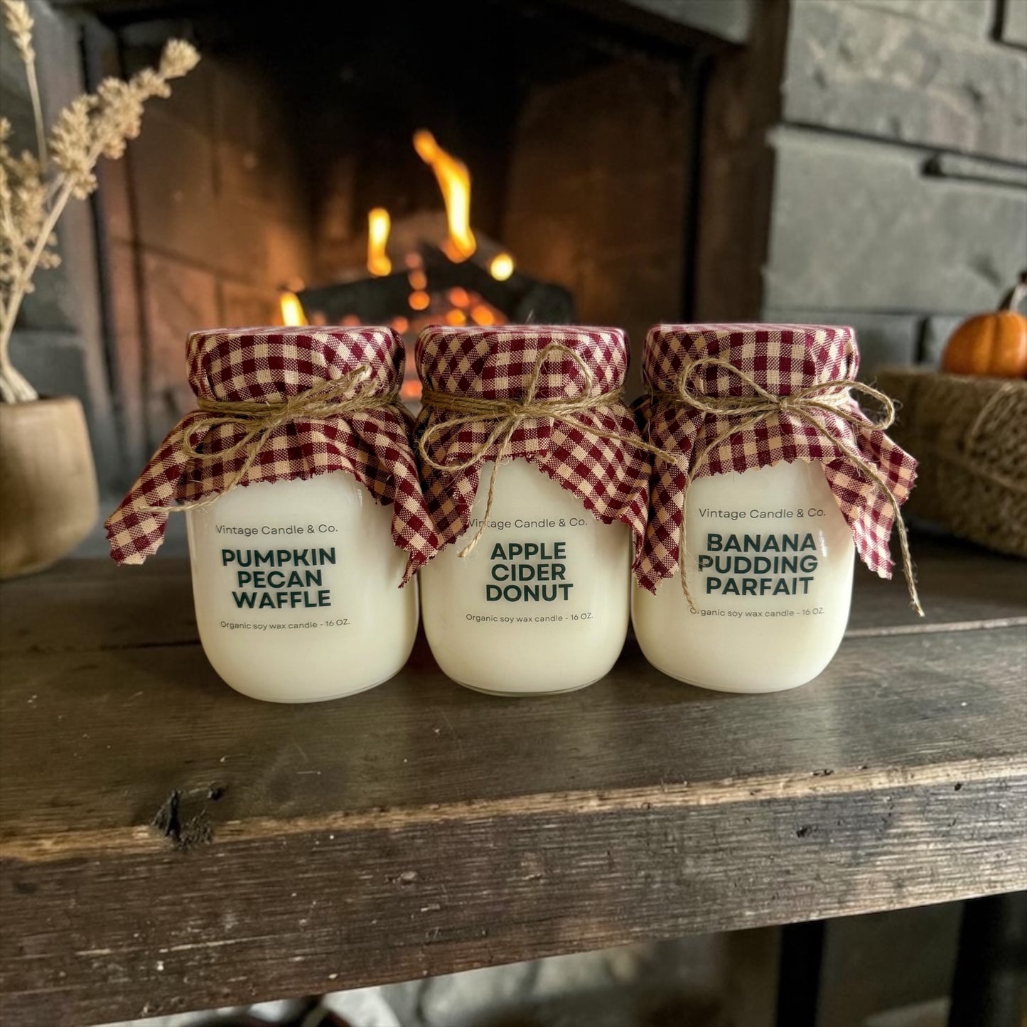 Fall farmhouse candle