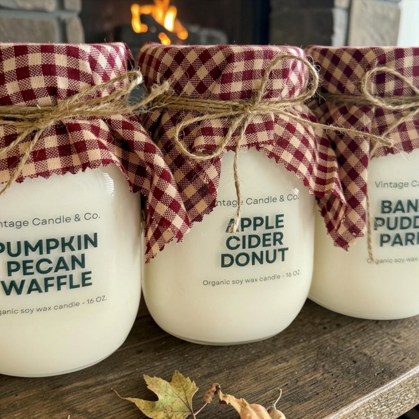Fall farmhouse candle