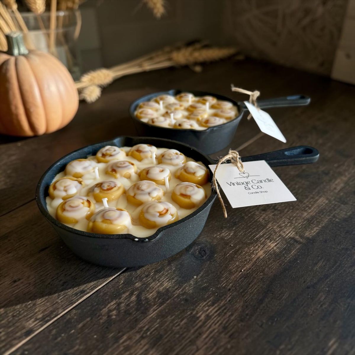 Cinnamon buns in a pan