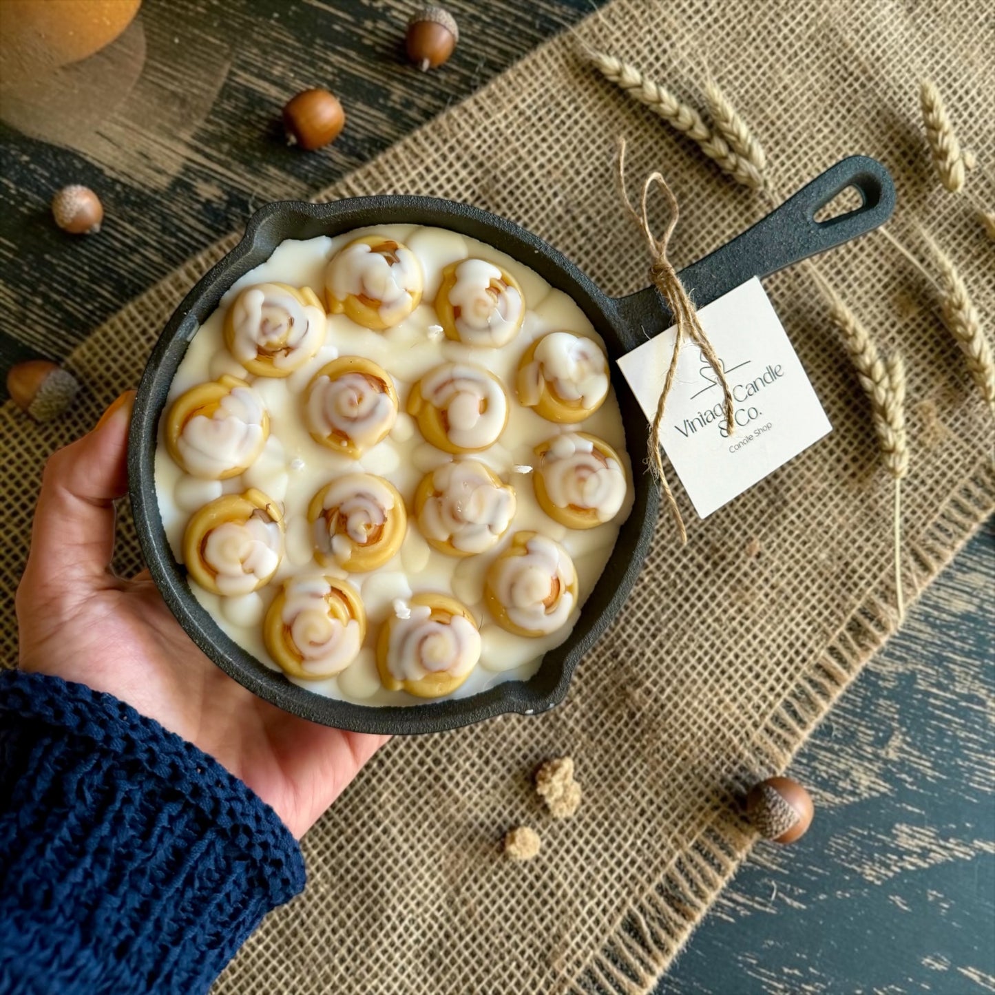 Cinnamon buns in a pan