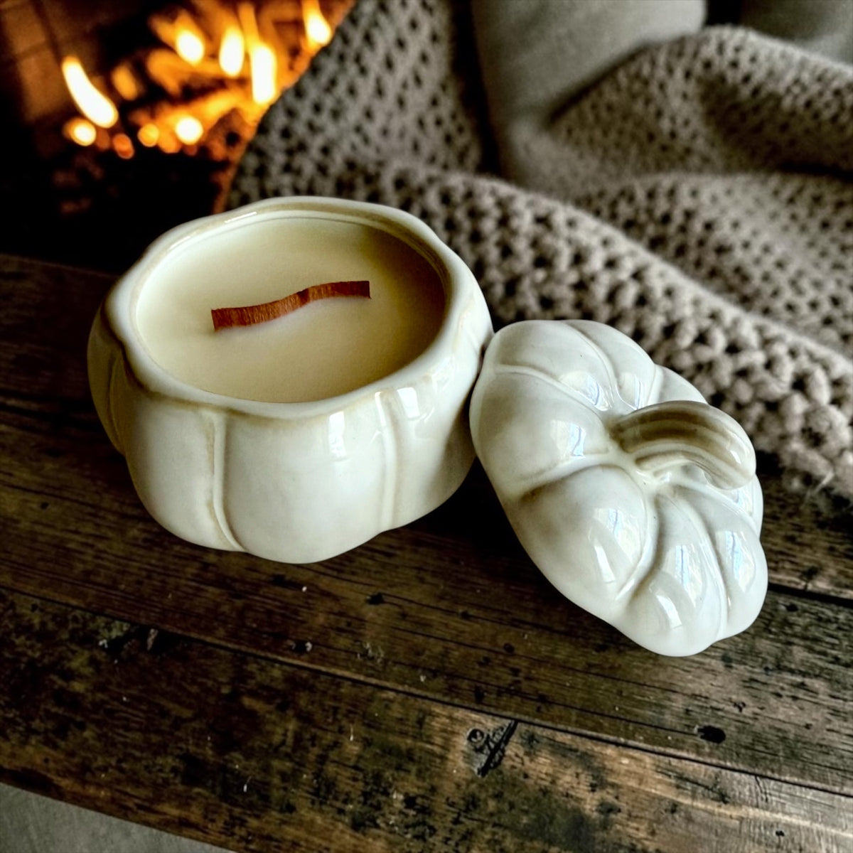 White pumpkin with lid