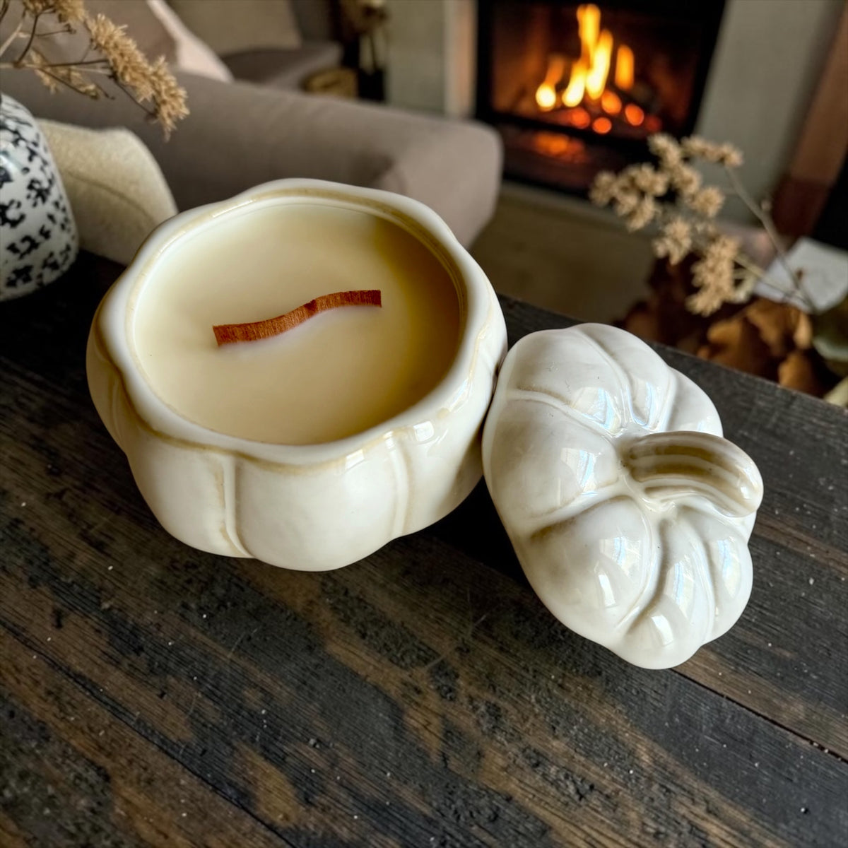 White pumpkin with lid