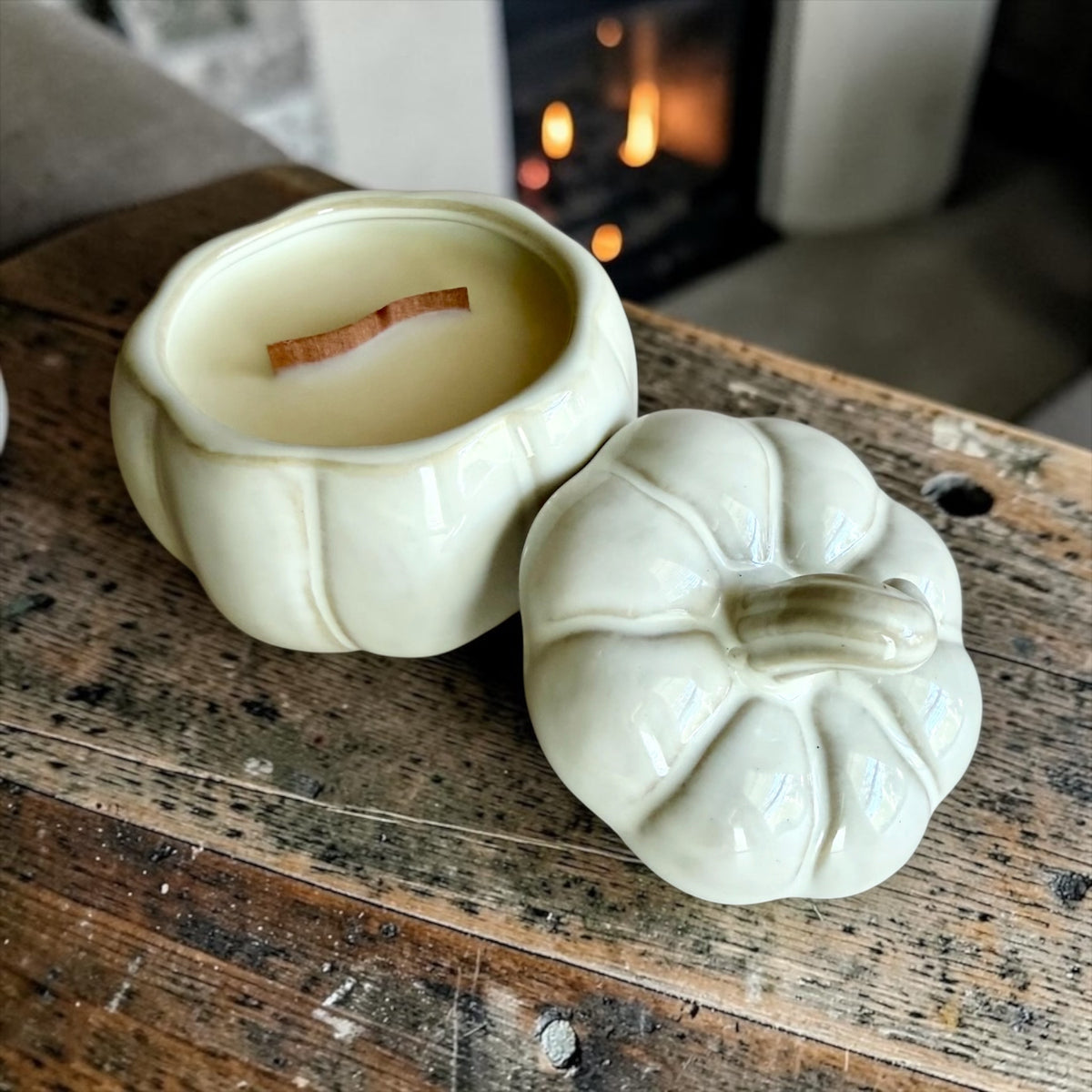 White pumpkin with lid