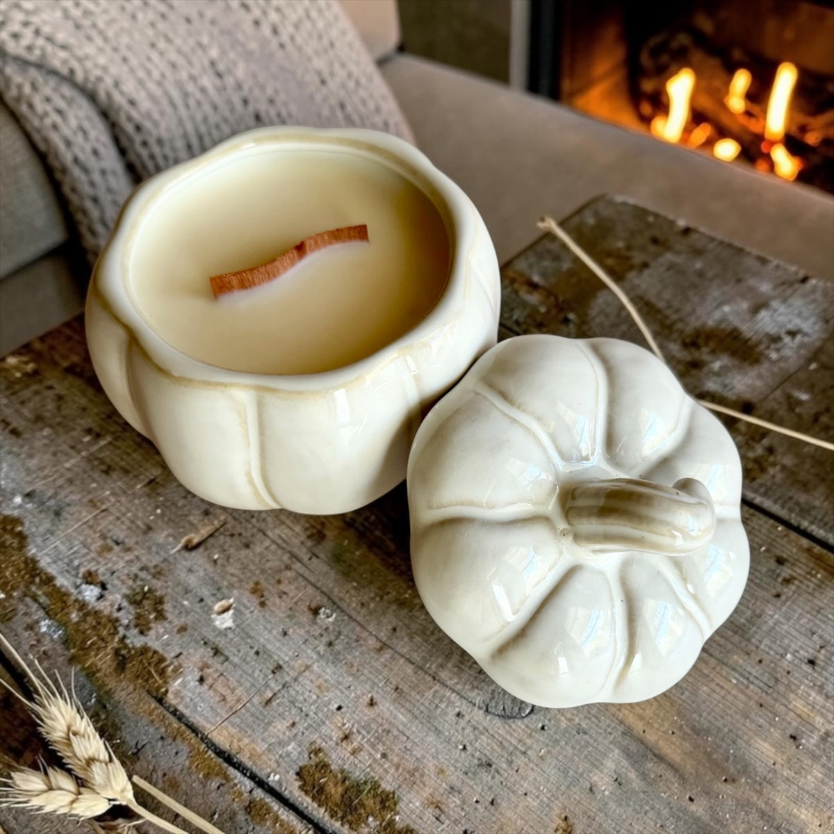 White pumpkin with lid
