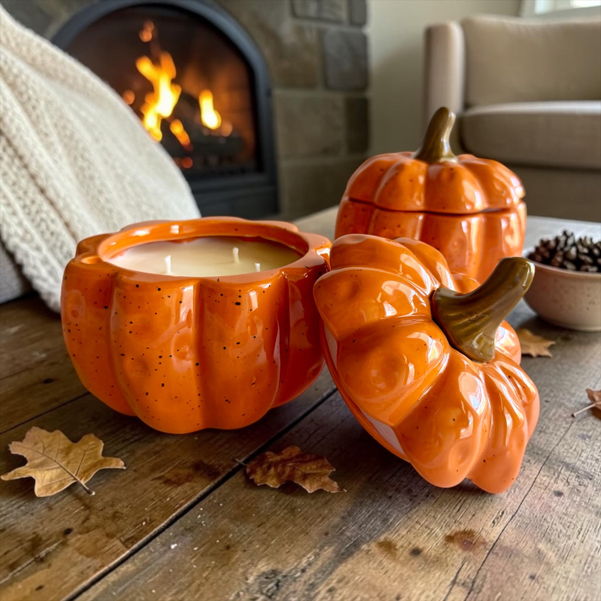 XL realistic pumpkin with lid