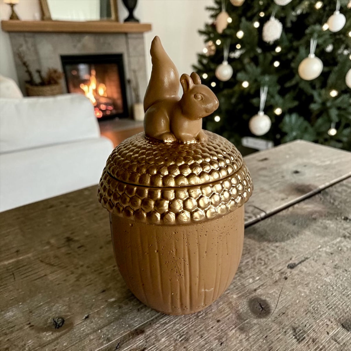 Squirrel on an acorn