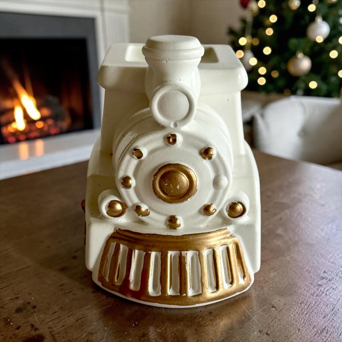 Winter Train Candle, Handmade