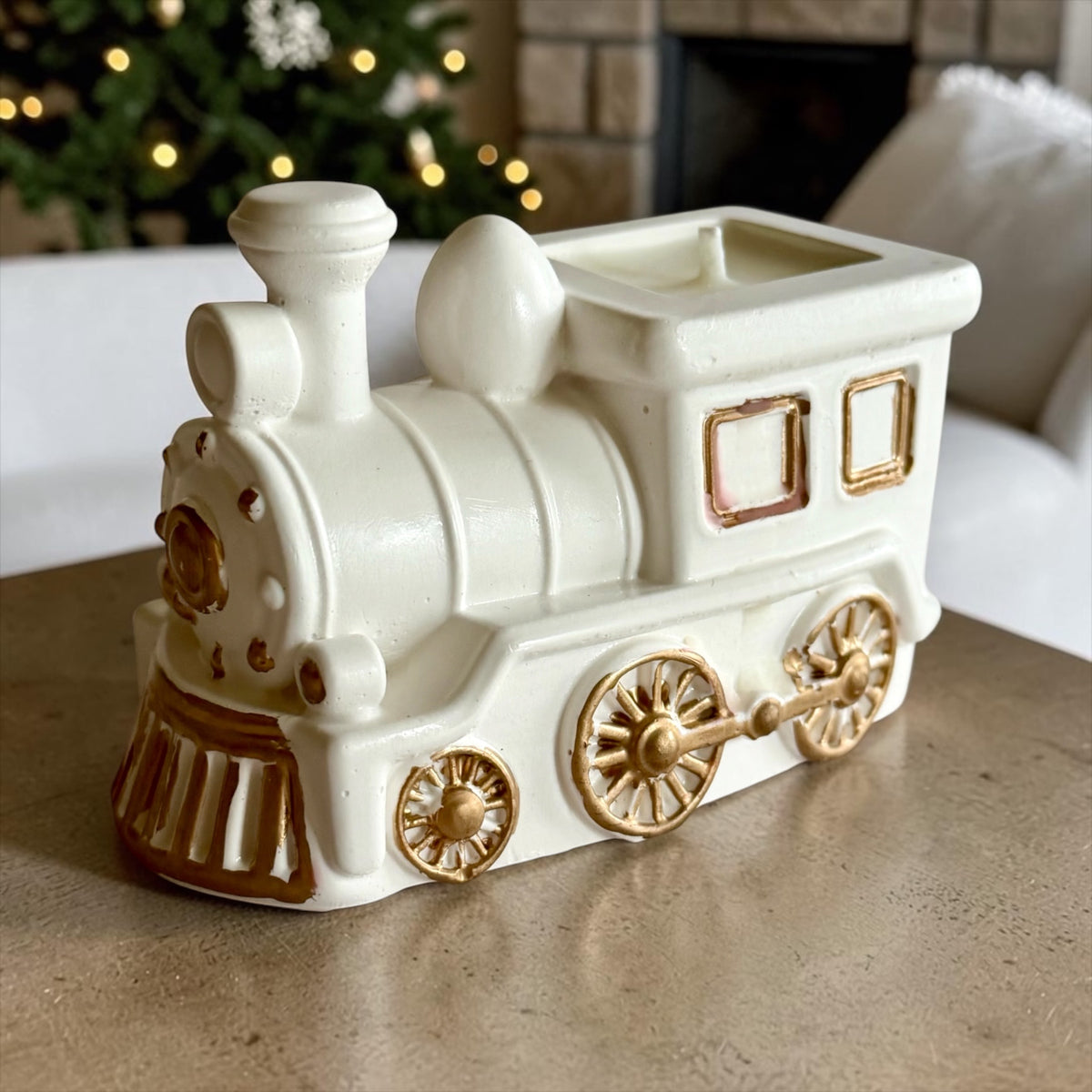 Winter Train Candle, Handmade