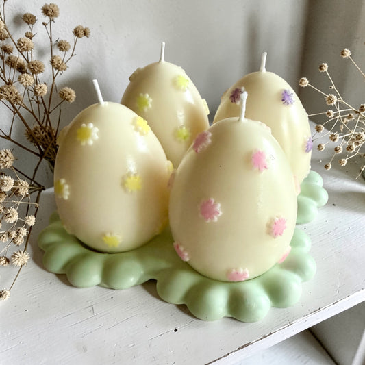 Egg Holder with 4 Candle Eggs