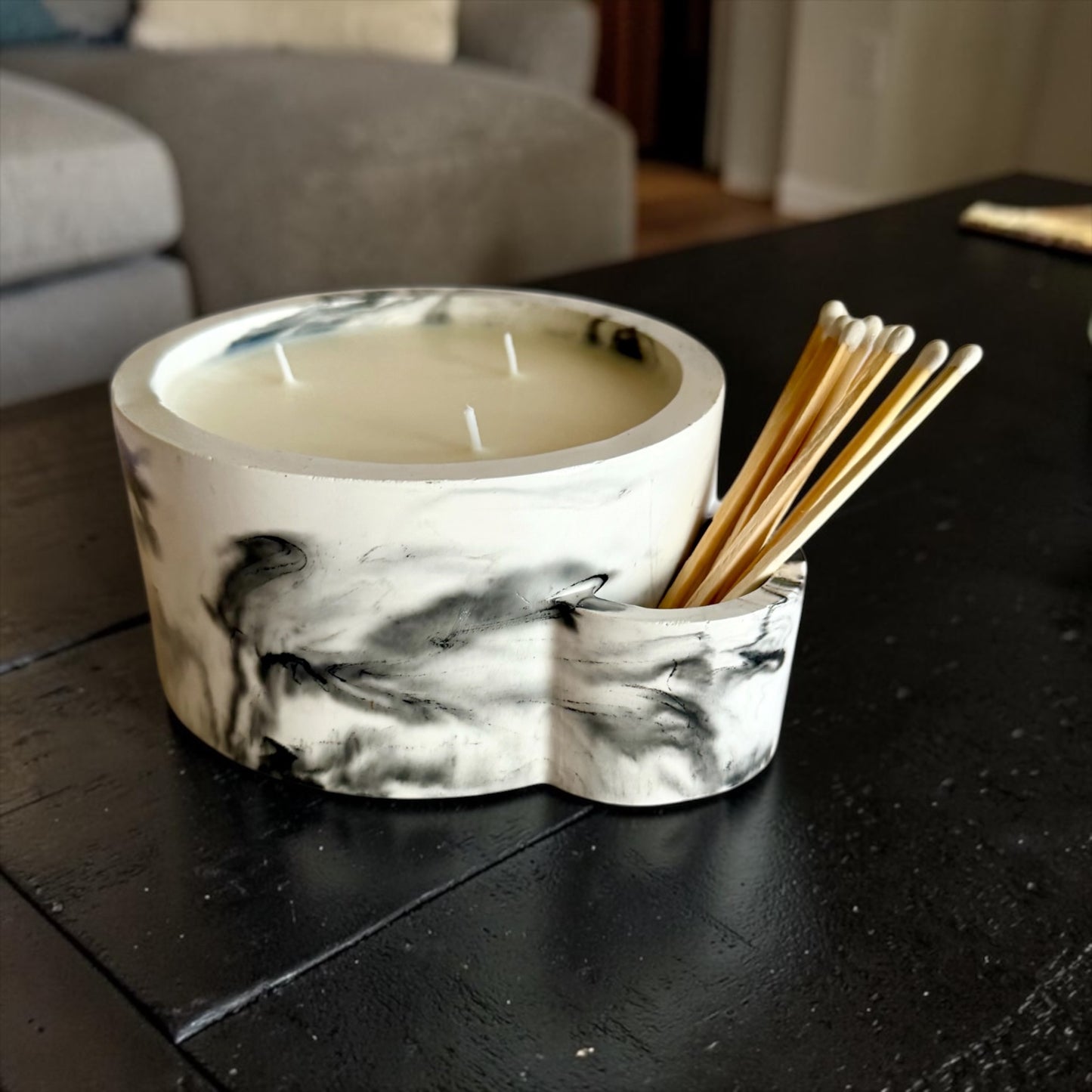 Marble with matches