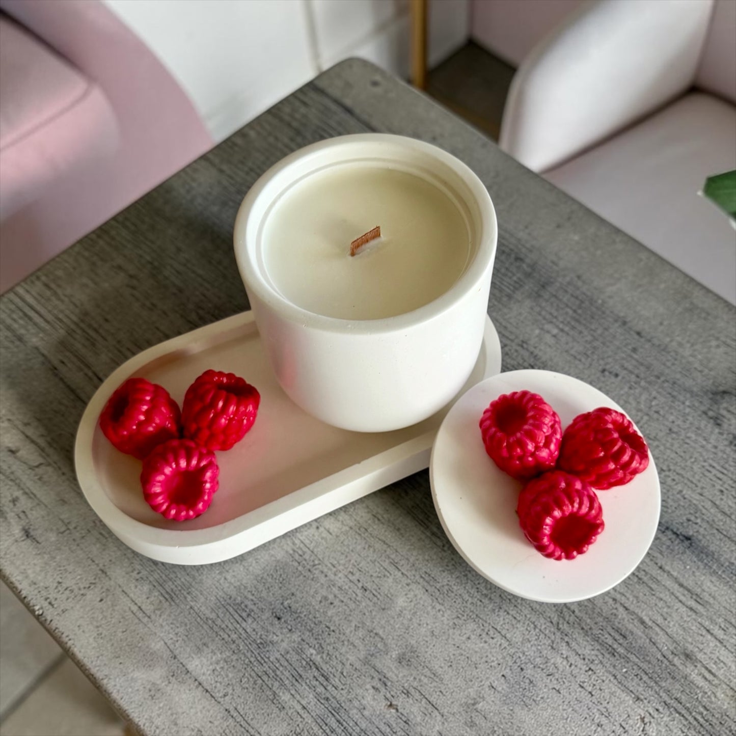 Candle and tray set
