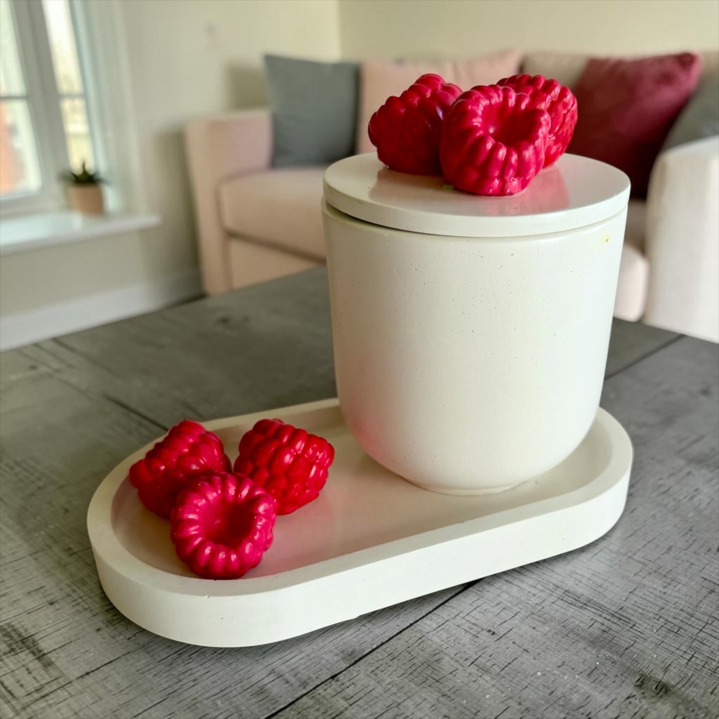 Candle and tray set