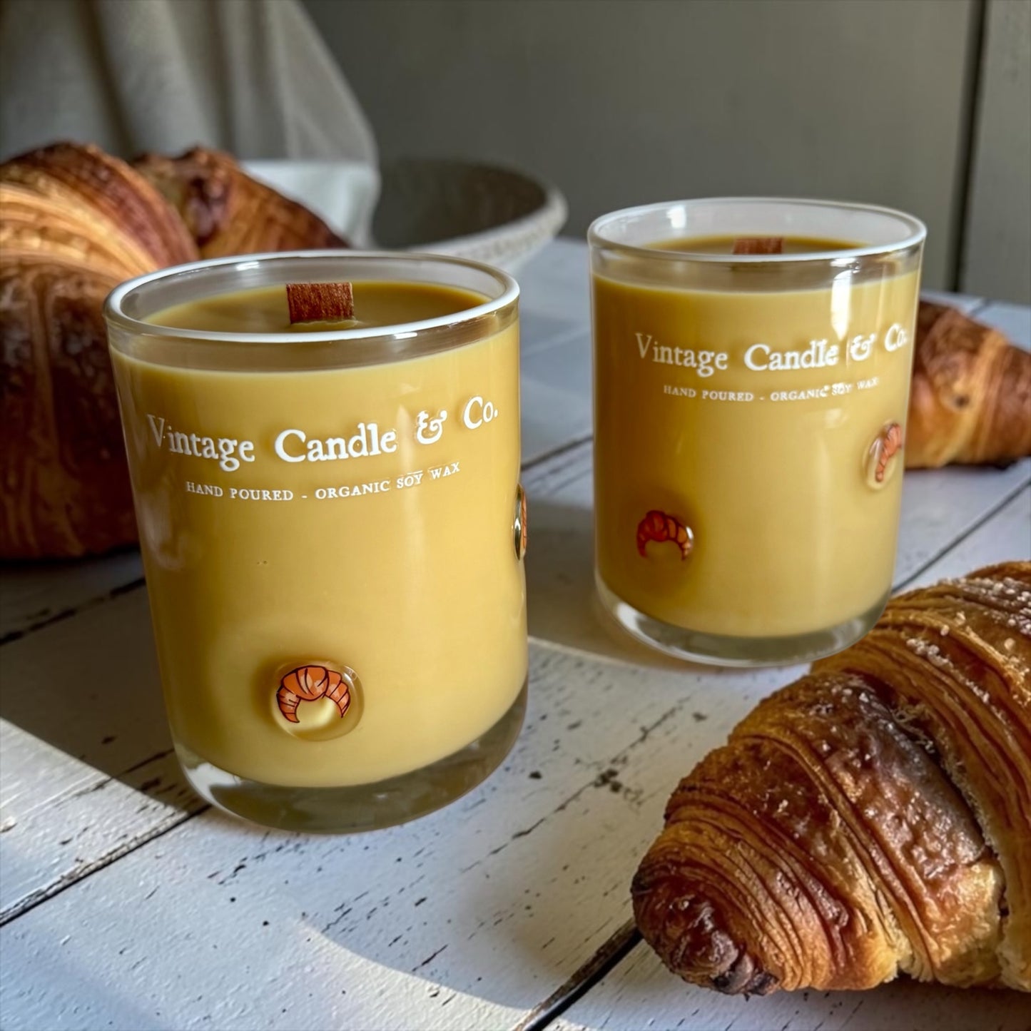 Warm croissants