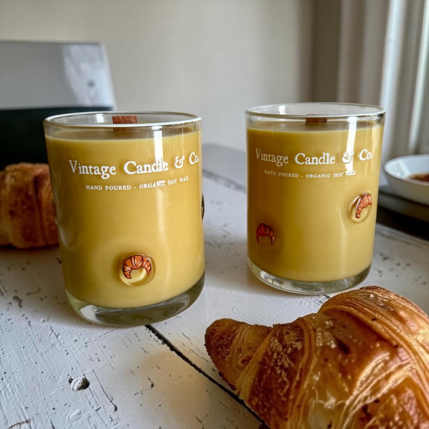 Warm croissants